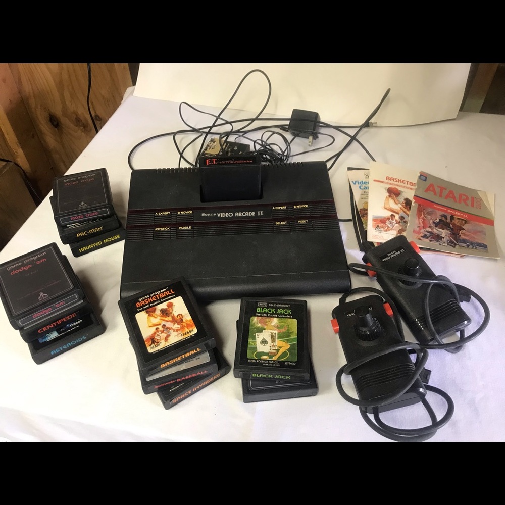 Vintage Sears Video arcade II Gaming Console with Games